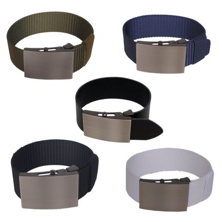 Gürtelschließen mit Klemmrolle und Textilgürtel oder Ledergürtel in verschiedenen Farben