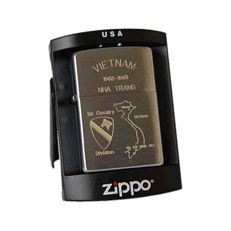 Beispiel Gravur Zippo mit Vietnam-Veteran Motiv