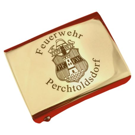 Koppelschloss golden-poliert - Beispielgravur #5