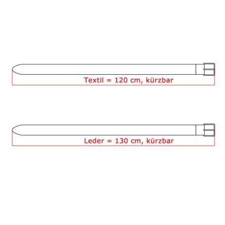 Gürtel in Einheitslängen zum Selbstkürzen