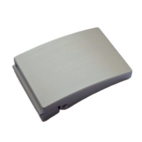 Gürtelschließe mit silbern-matter Oberfläche